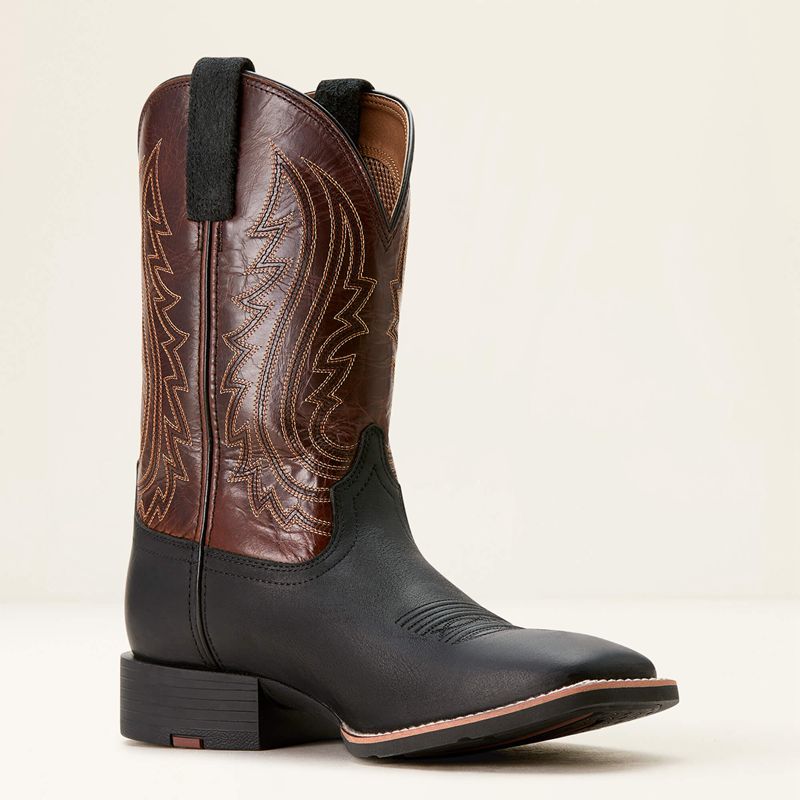 Basic Black/Mahogany Ariat Sport Big Country Cowboy Boot | 05XAMYLHR