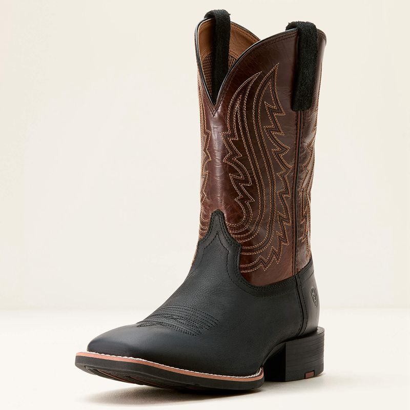 Basic Black/Mahogany Ariat Sport Big Country Cowboy Boot | 05XAMYLHR