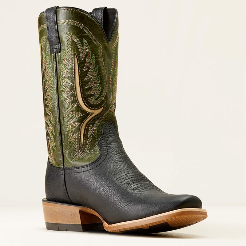 Best In Black/Neon Lime Ariat Stadtler Cowboy Boot | 94WYXDBLU