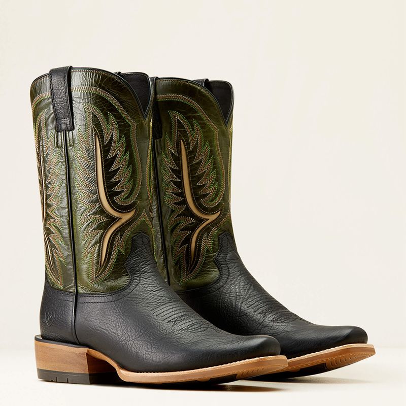 Best In Black/Neon Lime Ariat Stadtler Cowboy Boot | 94WYXDBLU