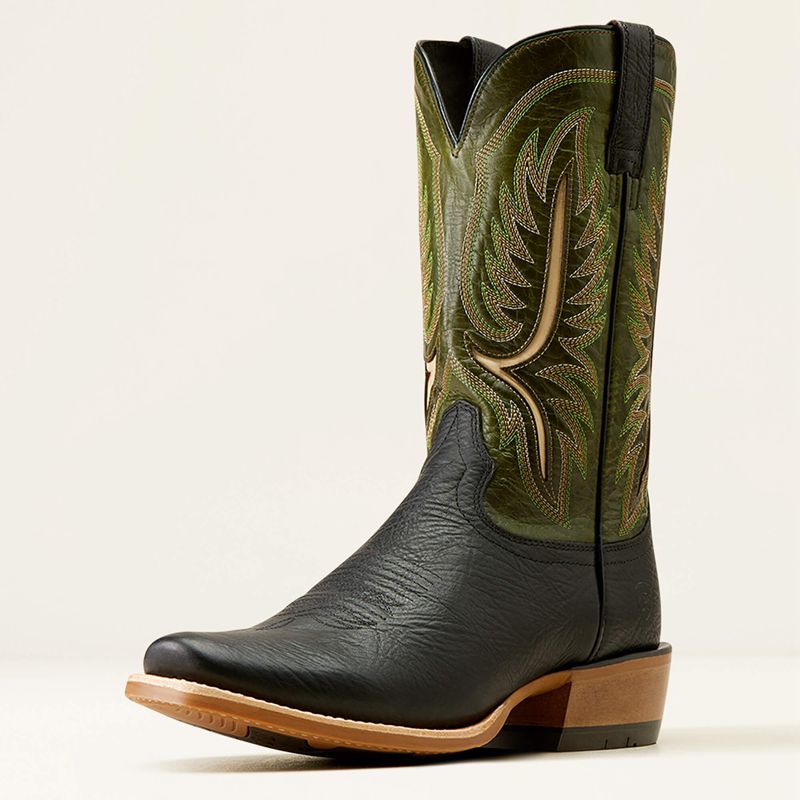 Best In Black/Neon Lime Ariat Stadtler Cowboy Boot | 94WYXDBLU