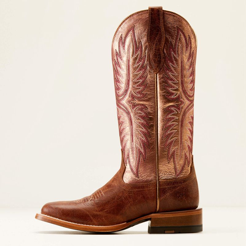 Bite The Dust Brown/Desert Sunrise Ariat Frontier Calamity Jane Western Boot | 36LRDNOKX