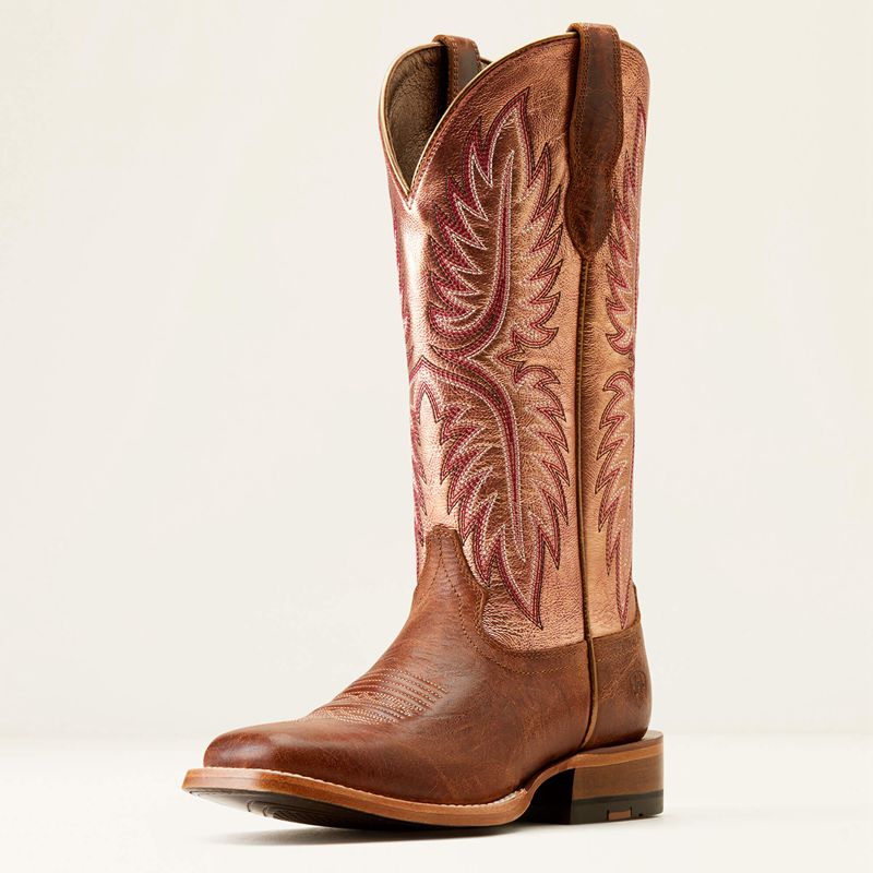 Bite The Dust Brown/Desert Sunrise Ariat Frontier Calamity Jane Western Boot | 36LRDNOKX