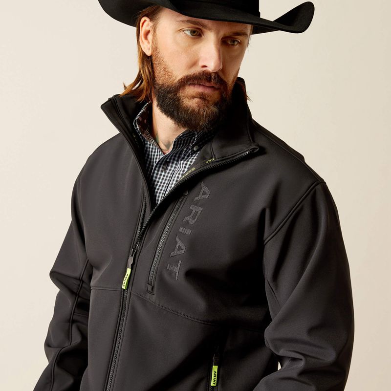 Black/Black Ariat Logan Softshell Jacket | 04IGQNPXD