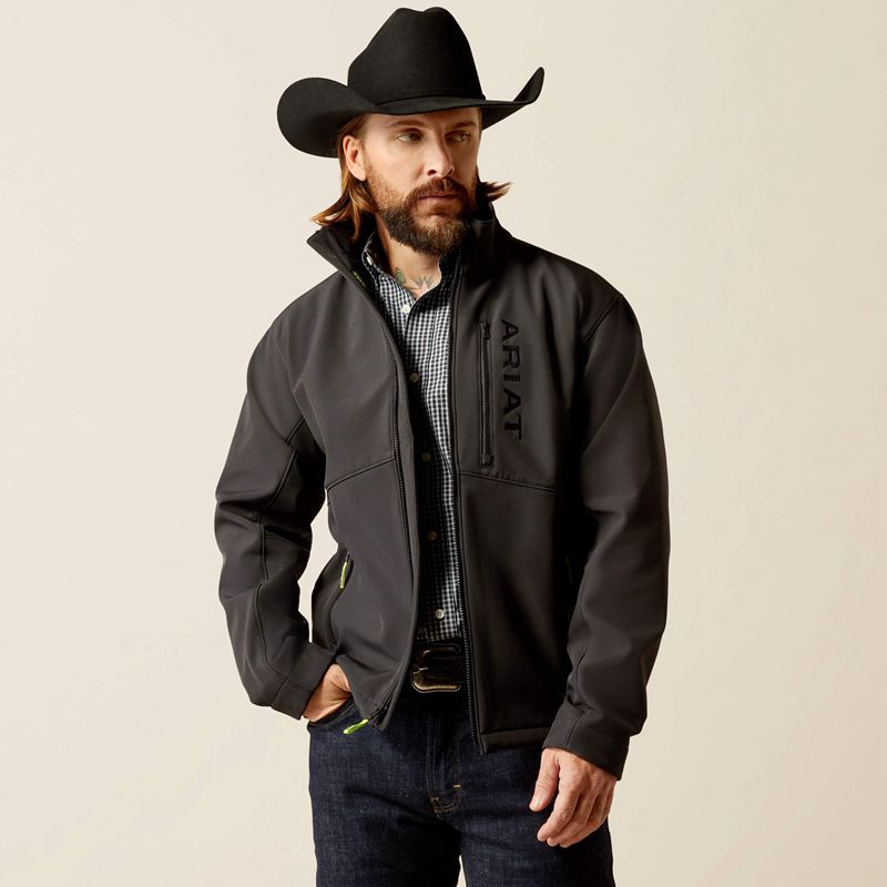 Black/Black Ariat Logan Softshell Jacket | 04IGQNPXD