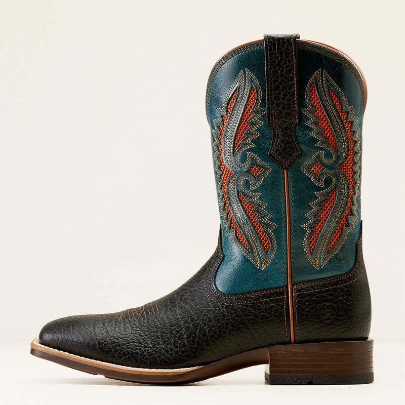 Black/Dark Teal Ariat Rowder Venttek 360° Cowboy Boot | 23HXMKDET