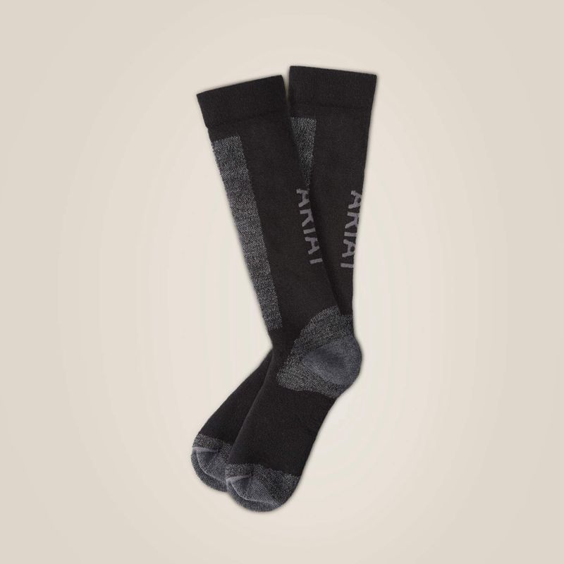 Black/Grey Ariat Tek Merino Socks | 29LFPVHUN