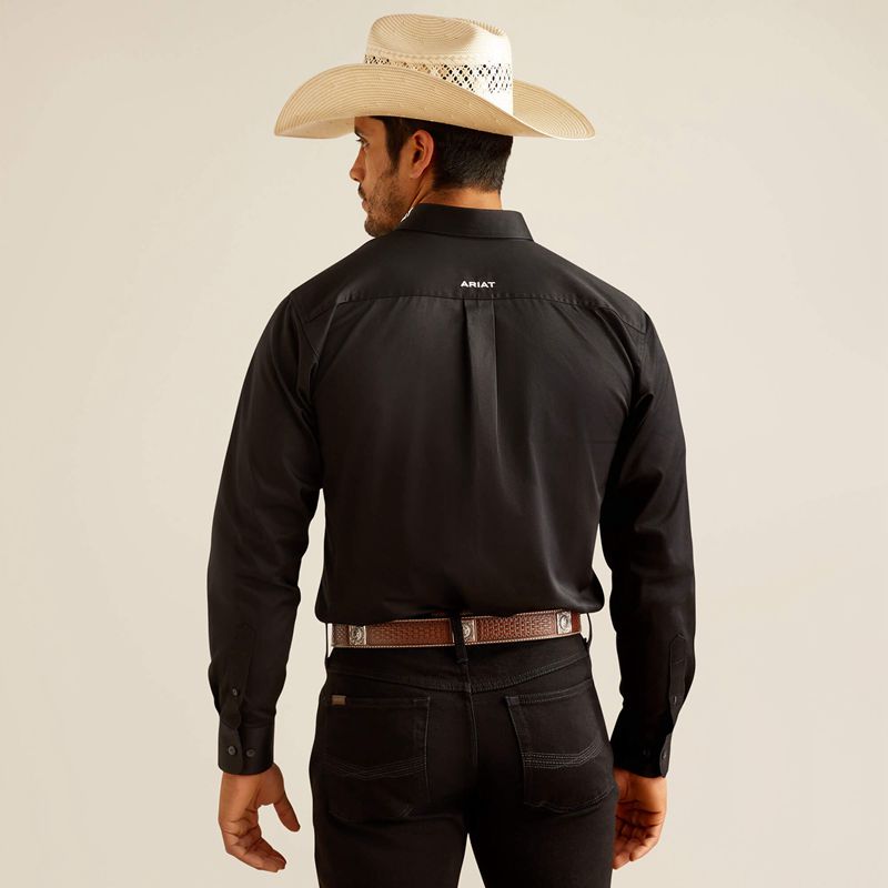 Black/Mexico Ariat Team Logo Twill Fitted Shirt | 35DGZLPEC