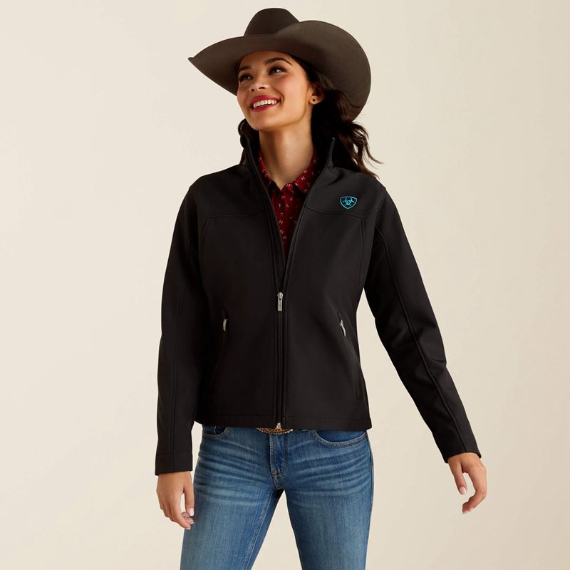 Black/Serrano Southwest Print Ariat New Team Softshell Jacket | 09FXZYOIN