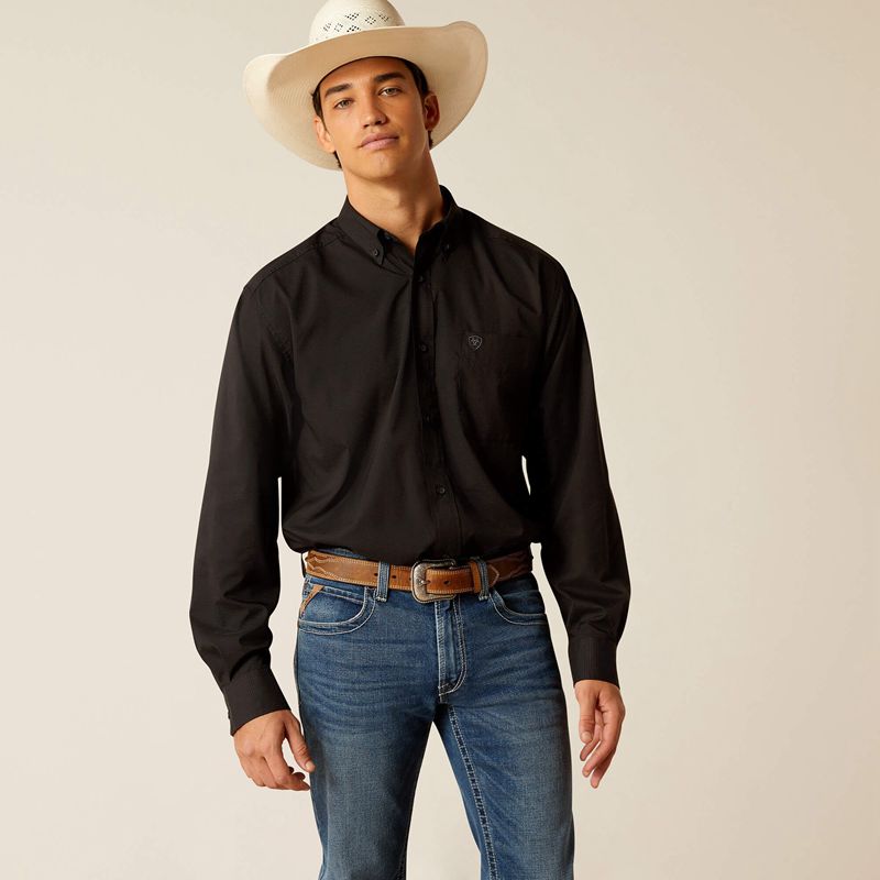 Black Ariat 360 Airflow Classic Fit Shirt | 52UVAISXJ