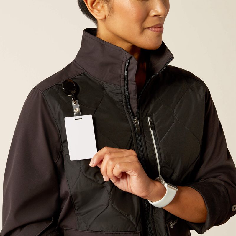 Black Ariat Ambroise Insulated Scrub Jacket | 42UPDRBOF