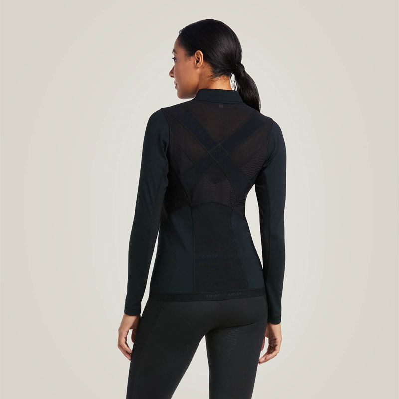 Black Ariat Ascent 1/4 Zip Baselayer | 73AEDSULX