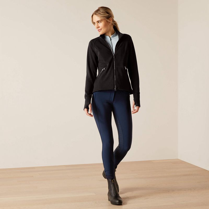 Black Ariat Bellatrix Full Zip Sweatshirt | 95HQOXKPS