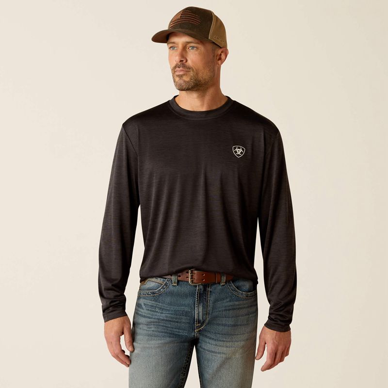 Black Ariat Charger Stacks T-Shirt | 56SGPYKCM