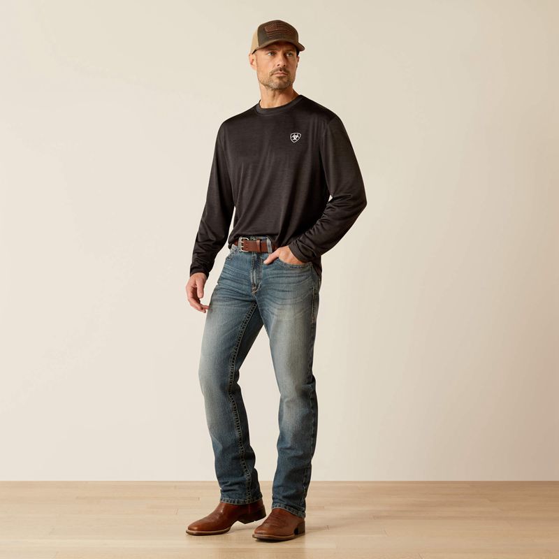 Black Ariat Charger Stacks T-Shirt | 56SGPYKCM