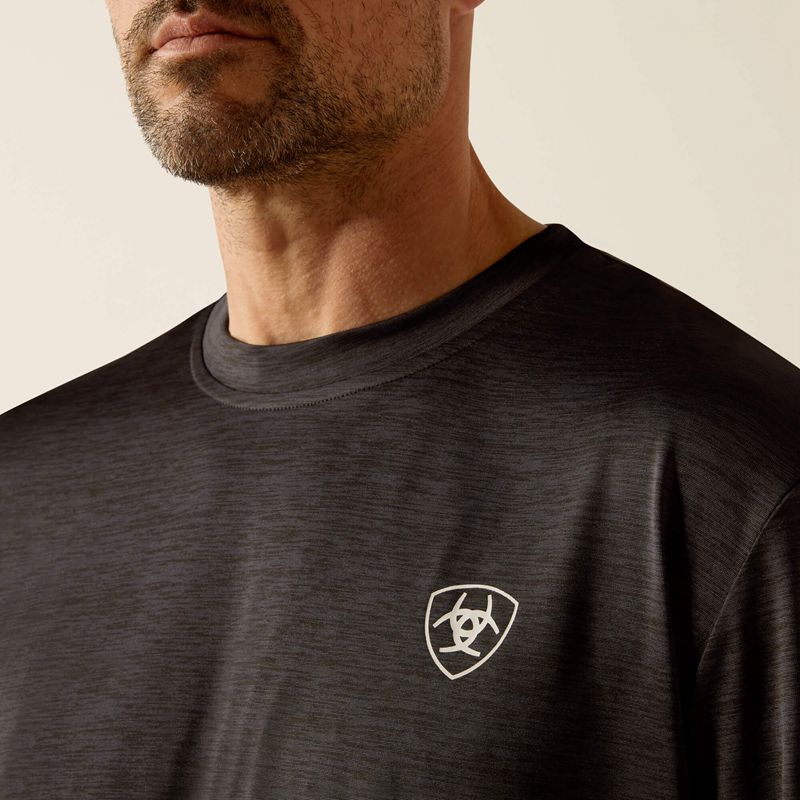 Black Ariat Charger Stacks T-Shirt | 56SGPYKCM