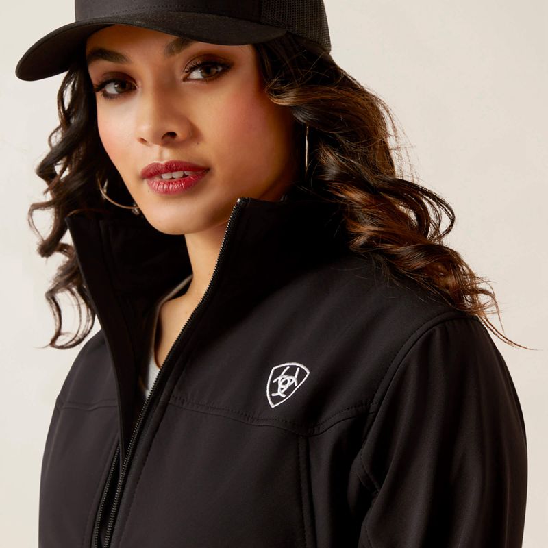 Black Ariat Classic Team Softshell Mexico Jacket | 97OZJLQCS