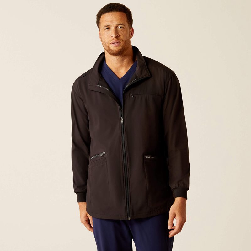 Black Ariat Conrad Utility Scrub Jacket | 03OJPYBEH