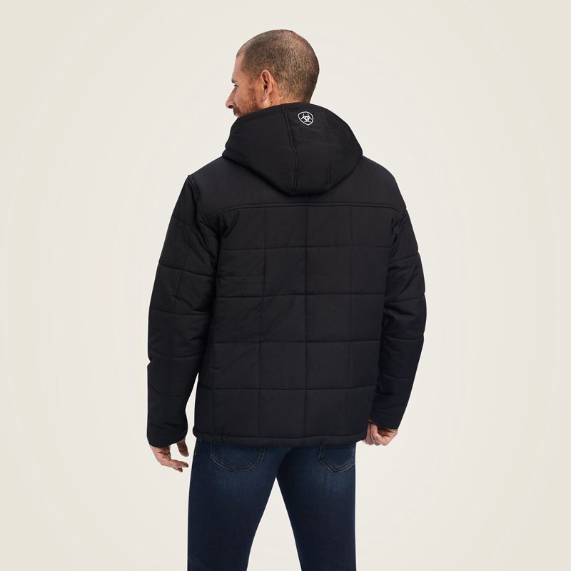 Black Ariat Crius Hooded Insulated Jacket | 83VCTAGXO