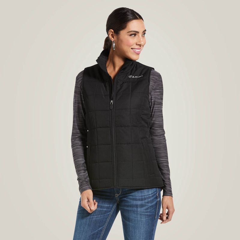 Black Ariat Crius Insulated Vest | 69RSCTNDL