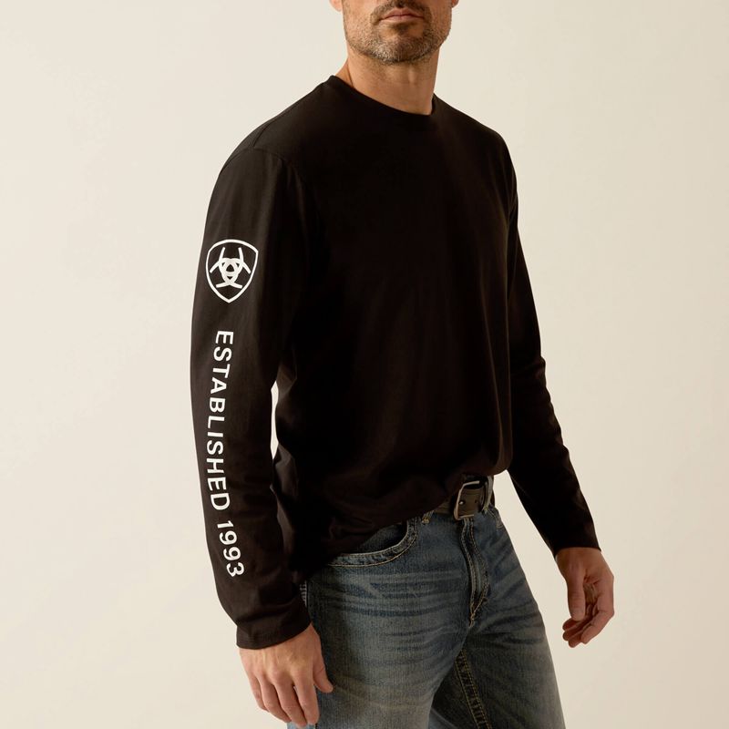 Black Ariat Elevated V2 T-Shirt | 95NDWMSQR