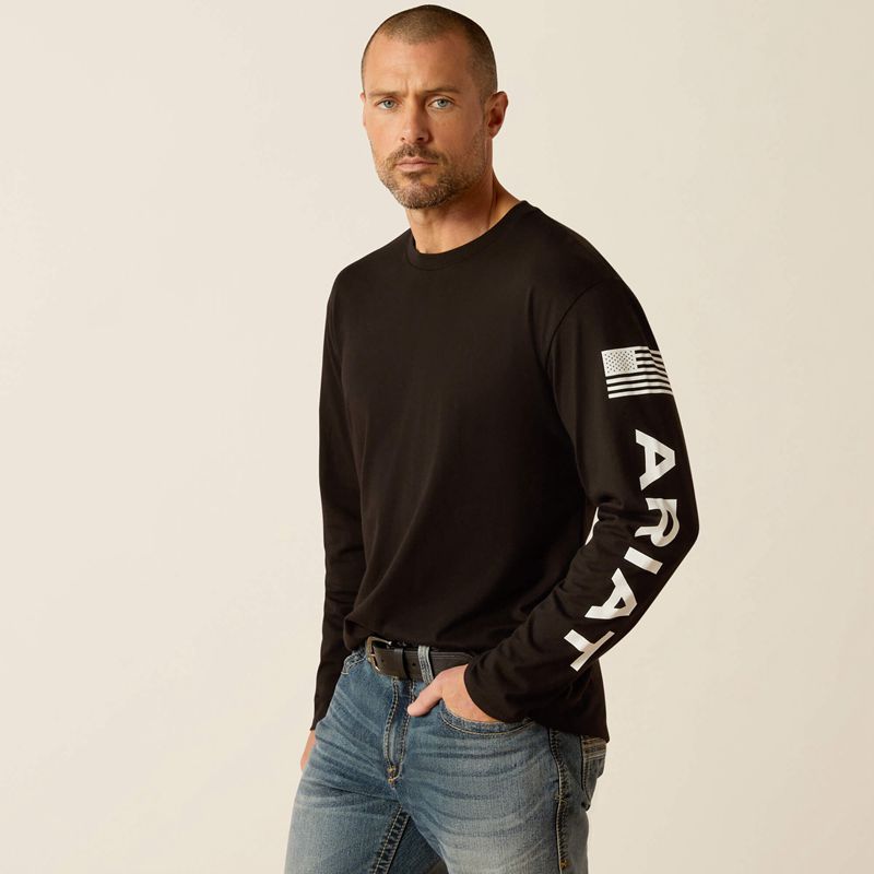 Black Ariat Elevated V2 T-Shirt | 95NDWMSQR