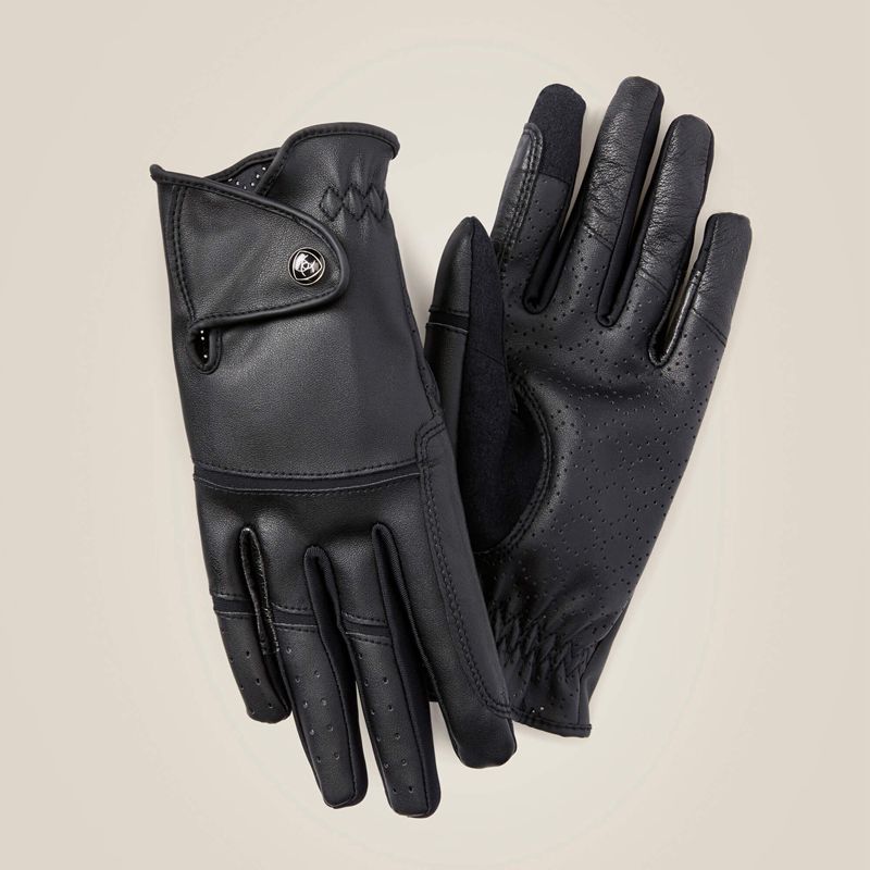 Black Ariat Elite Grip Glove | 61JHGETLC