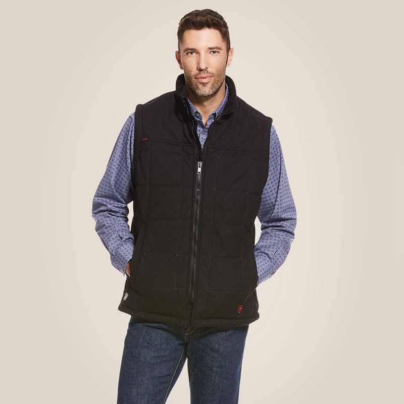 Black Ariat Fr Crius Insulated Vest | 91ZMRSHET