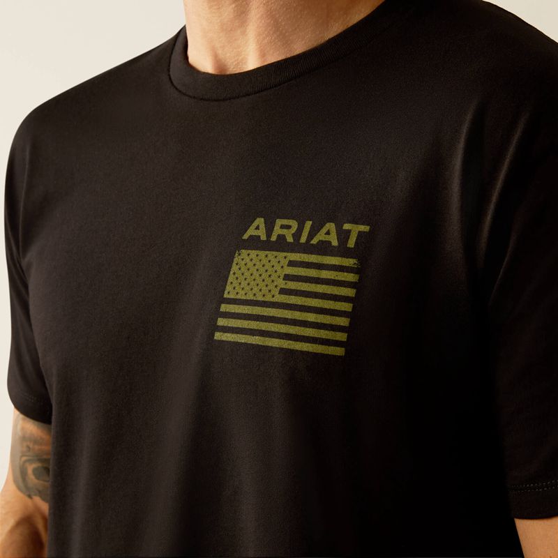 Black Ariat Freedom T-Shirt | 48XKHEDGB