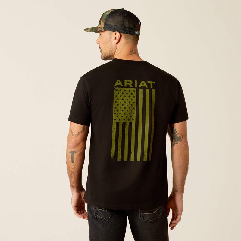 Black Ariat Freedom T-Shirt | 48XKHEDGB