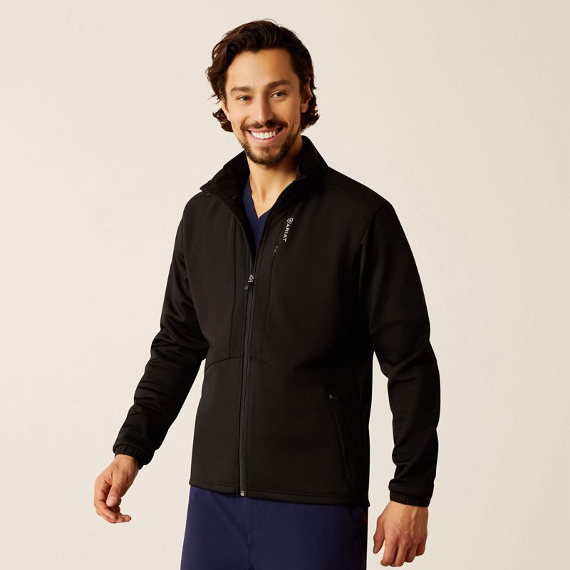 Black Ariat Galen Fleece Scrub Jacket | 48XJDZAYI