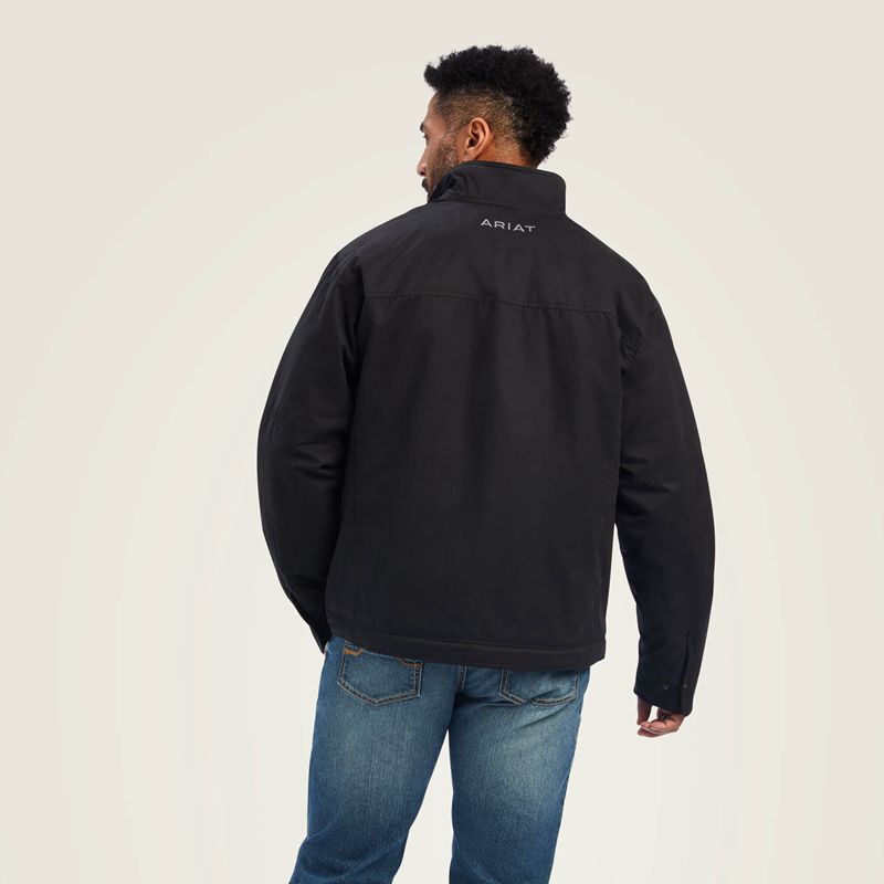 Black Ariat Grizzly Canvas Jacket | 12RYSUWOC