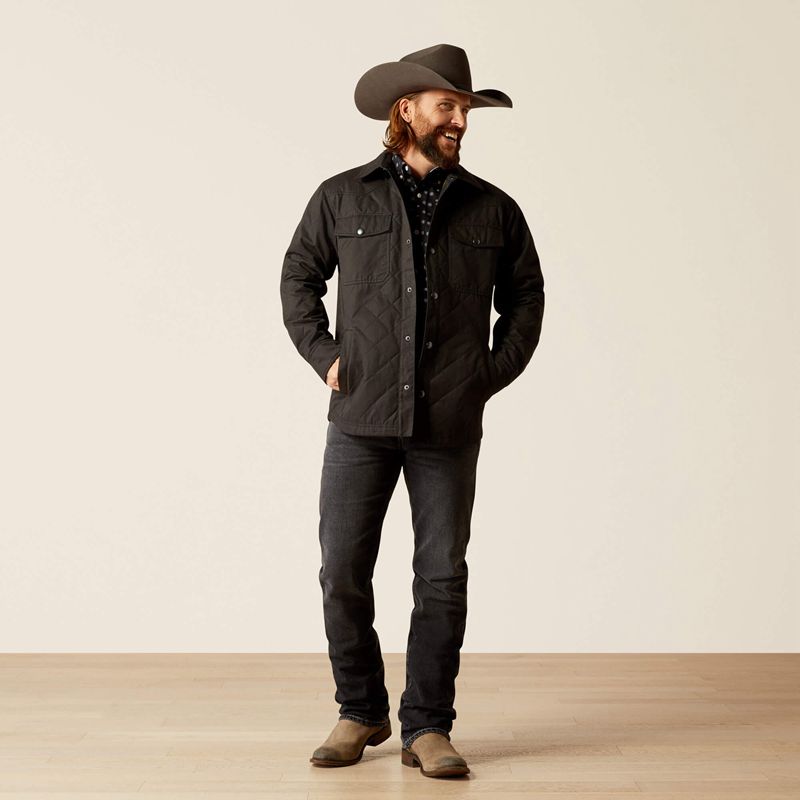 Black Ariat Grizzly Shirt Jacket | 95KTGNIWO