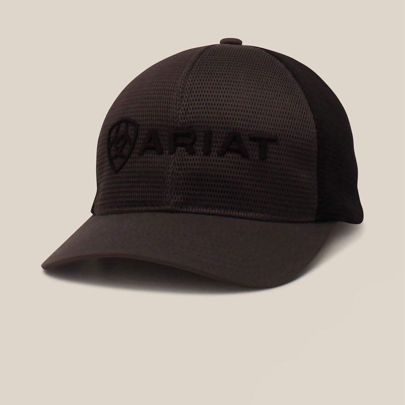 Black Ariat Large Embossed Lgoo Mash Cap | 01IGKRYNA