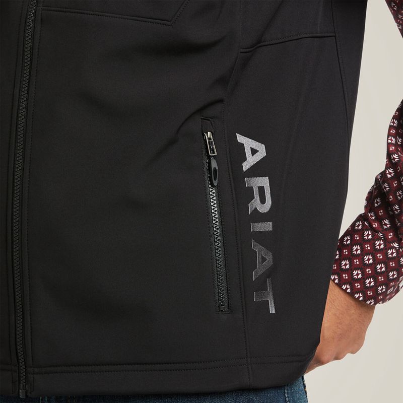 Black Ariat Logo 2.0 Patriot Softshell Vest | 34ILQDWVN