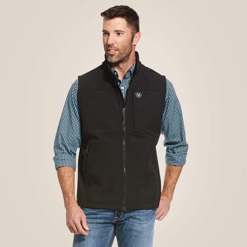 Black Ariat Logo 2.0 Softshell Vest | 60LGPNIKU