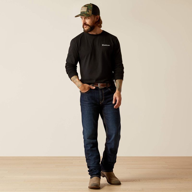 Black Ariat Lotf Camo Shield T-Shirt | 72IGCZSEX