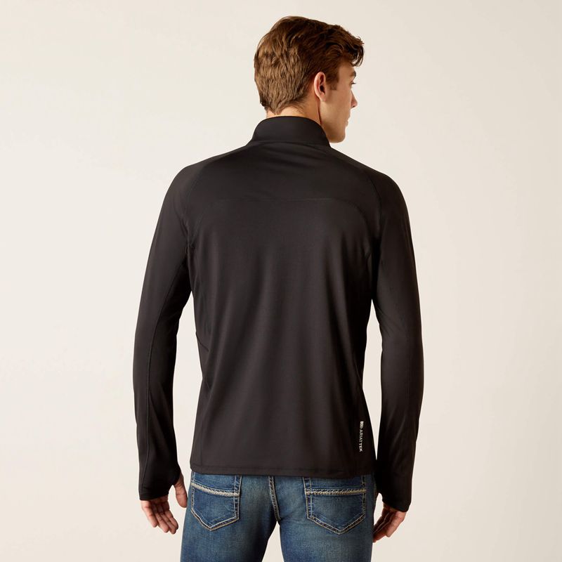 Black Ariat Lowell 1/4 Zip Recycled Materials Baselayer | 19VOZKRYE