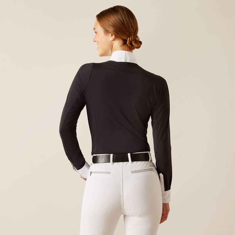 Black Ariat Luxe Show Shirt | 53PYVILXJ