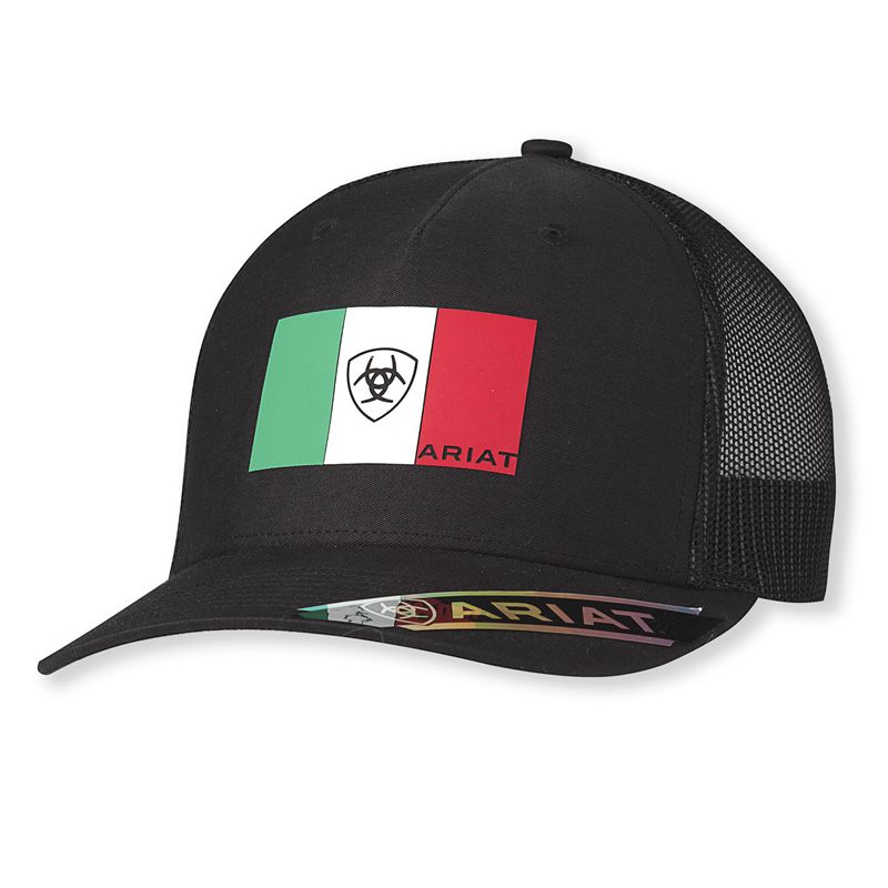 Black Ariat Mexico Flag Cap | 85CMEYGKR