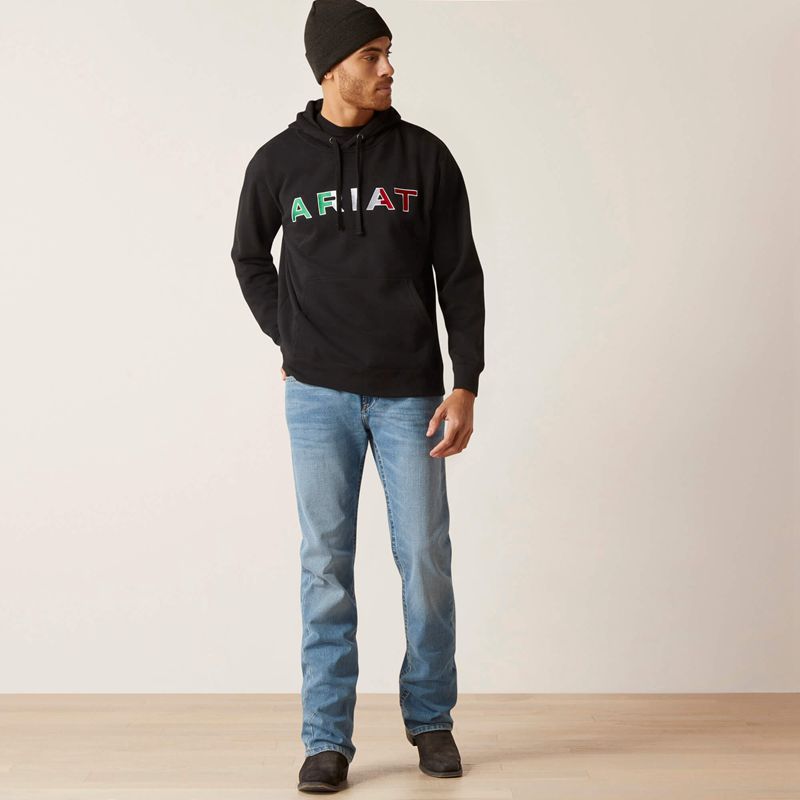 Black Ariat Mexico Hoodie | 35PCKWLZB