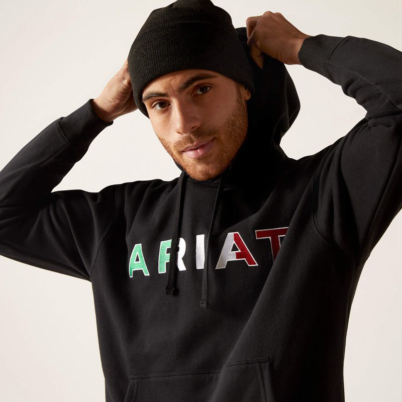 Black Ariat Mexico Hoodie | 35PCKWLZB