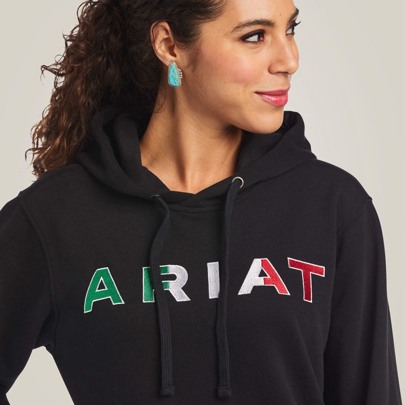 Black Ariat Mexico Hoodie | 92QAGLHTX