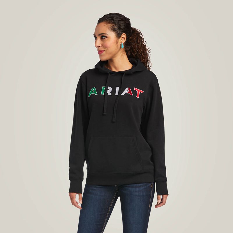 Black Ariat Mexico Hoodie | 92QAGLHTX