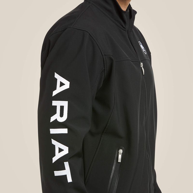 Black Ariat New Team Softshell Jacket | 19NQSJKZW