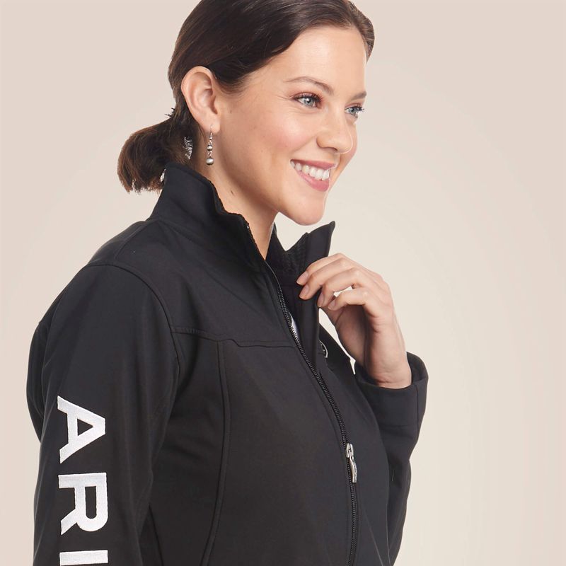 Black Ariat New Team Softshell Jacket | 39WDCGYLH