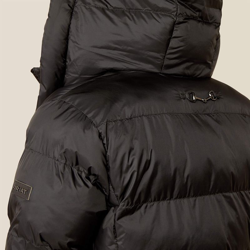 Black Ariat Norfolk Long Puffa Coat | 30EOHUFPG