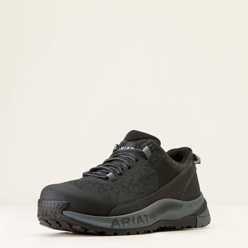 Black Ariat Outpace Shift Composite Toe Work Shoe | 72AOGTUZH