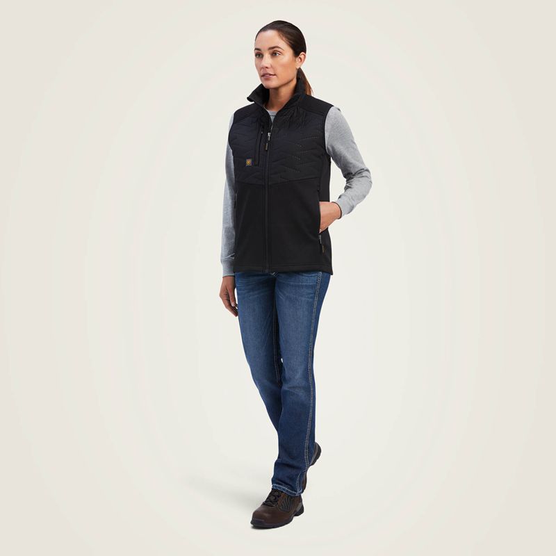 Black Ariat Rebar Cloud 9 Insulated Vest | 20XHAUWJD