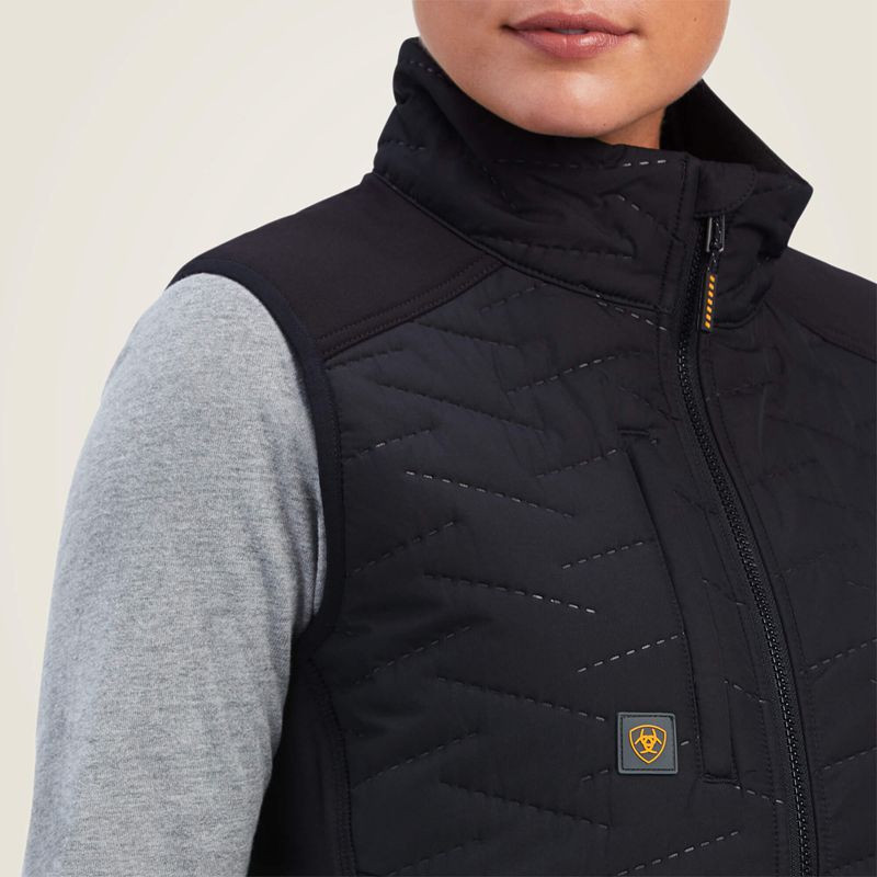 Black Ariat Rebar Cloud 9 Insulated Vest | 20XHAUWJD